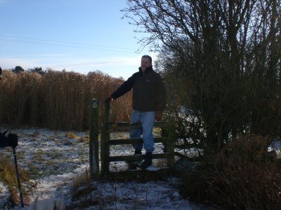 Colin checking styles on Harmer Hill